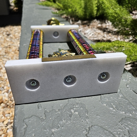 Set of 2 Large 25" Volleyball 2-Tier Patriotic Trophies w/ American Flag Columns - Picture 8 of 8